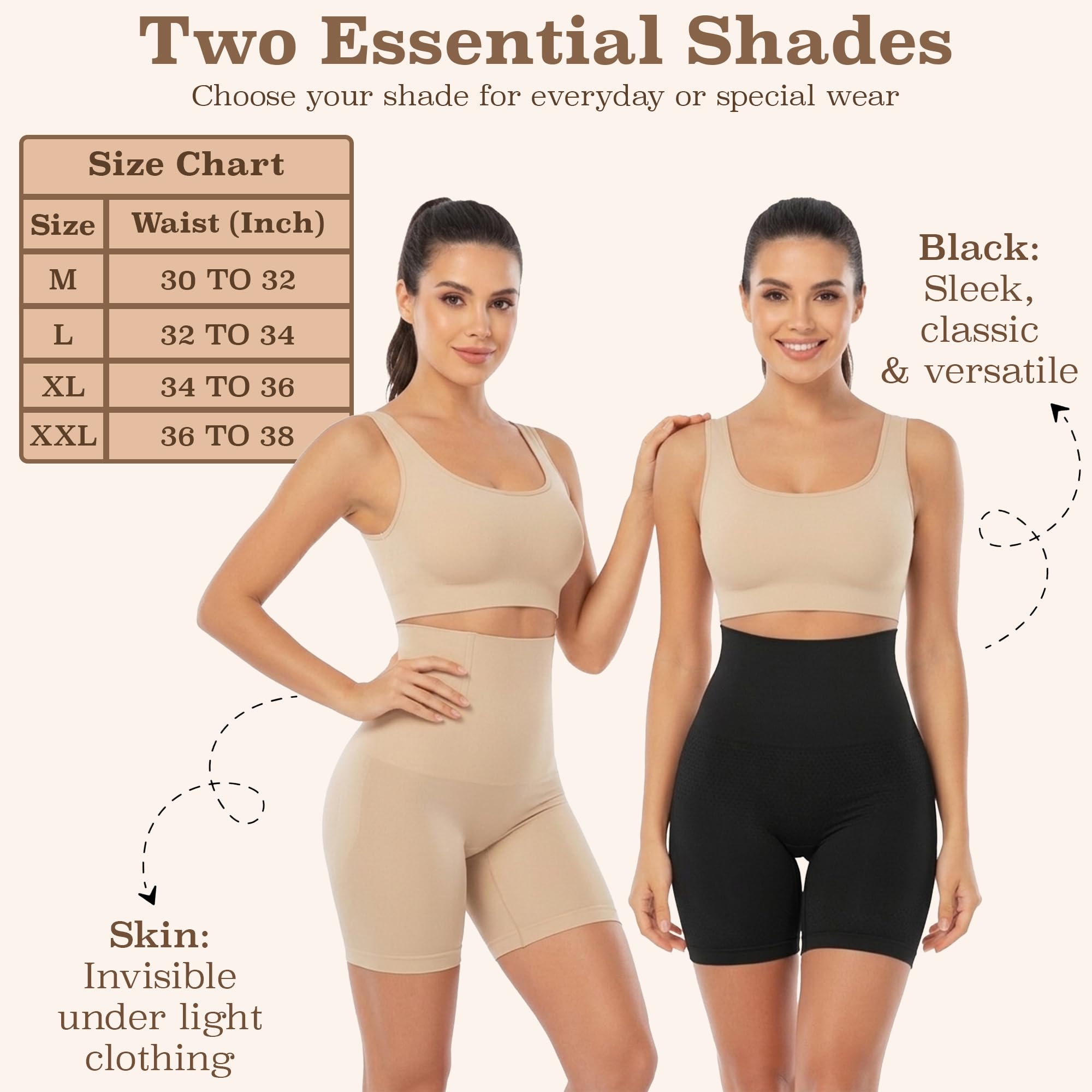 Shoppy Villa High Waist Tummy Control Shapewear Shorts for Women, Seamless Body Shaper Butt Lifter Thigh Slimmer Compression Shorts, Breathable Sculpting Underwear Shapewear for Dresses - Beige, XXL 4
