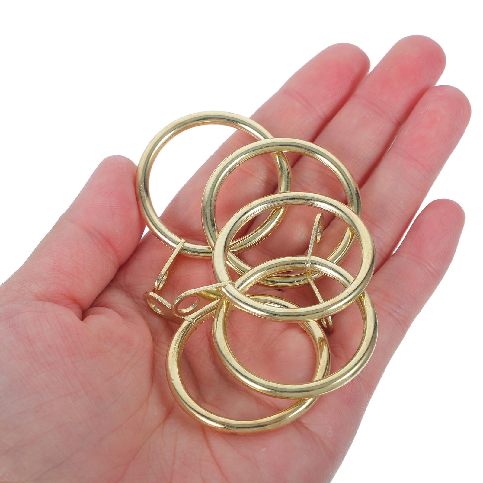 Anelli per Tende in Metallo Dorati 1,65 Pollici Set da 60 Pezzi Resistenti e Decorativi per Tende da Doccia e Finestre in Acciaio Inox per Uso Domestico