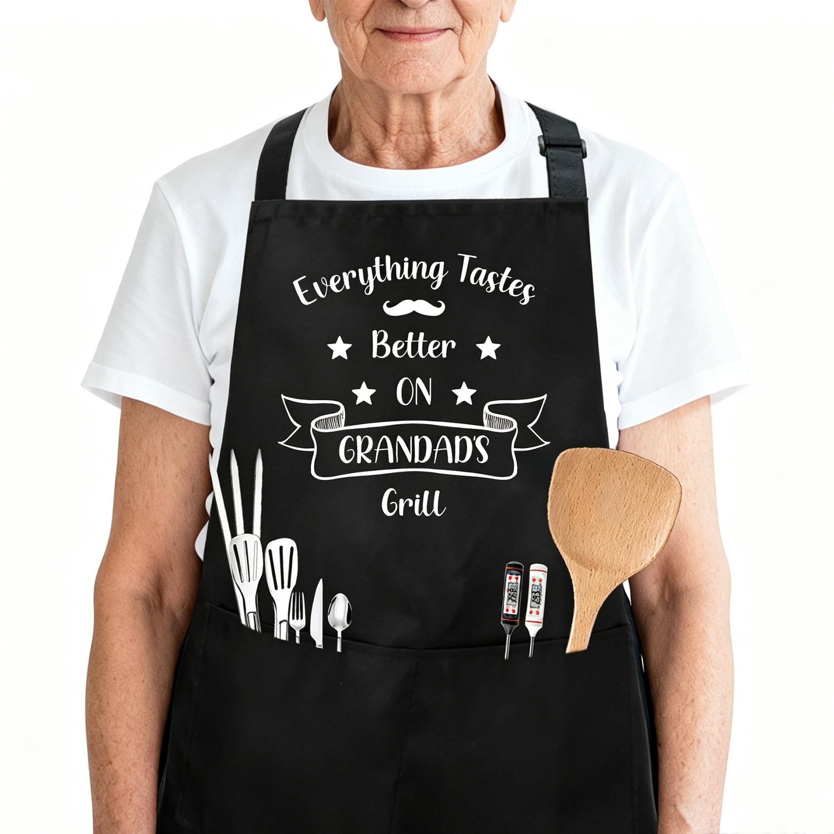 Diulinep Grandad Gifts,Grandads Aprons for Cooking,Grandad Fathers Day Gift,Grandpa Gift,Funny Aprons for Men,Grandpa Birthday Gifts from Grandchildren,Presents for Chefs,Funny Chef Present