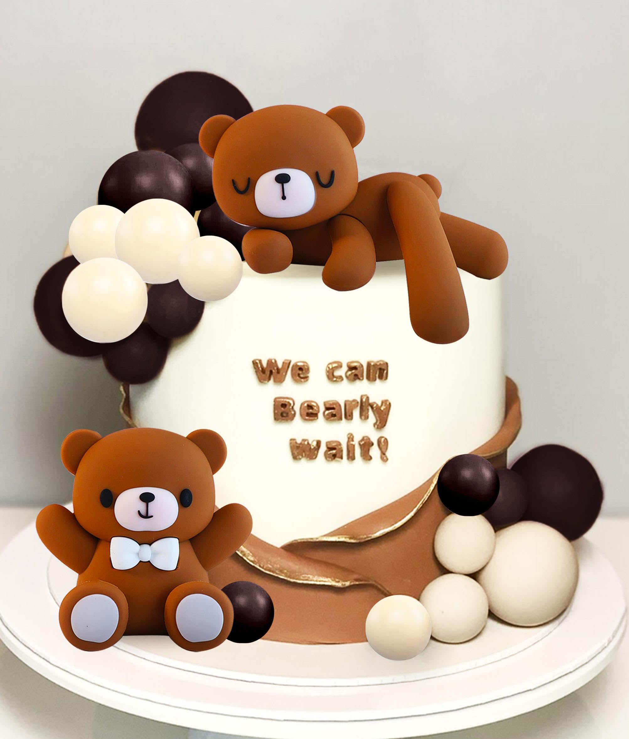 JeVenis Baby-Dusche Kekse-Deko – Rosa Teddybär, Mit BABY-Schrift & Wolken