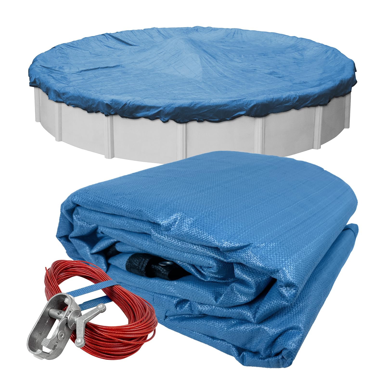 Robelle 5418-ROB Mesh Winter Round Copertura fuori terra, 5,5 m, 01-Blu