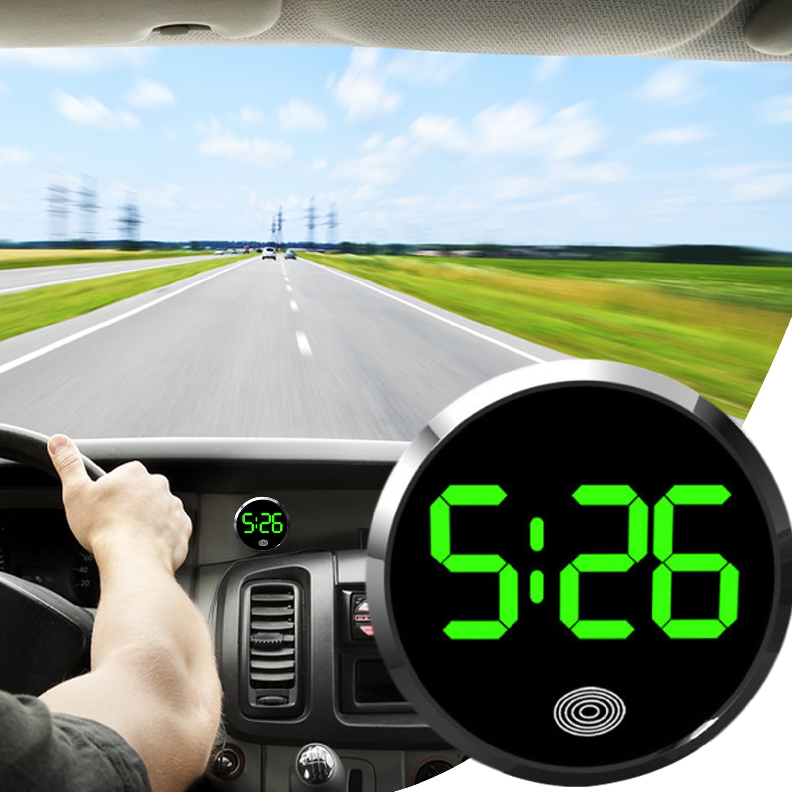 Auto Uhr Lüftungsgitter - Analog Temperatur Feuchtigkeitsmesser