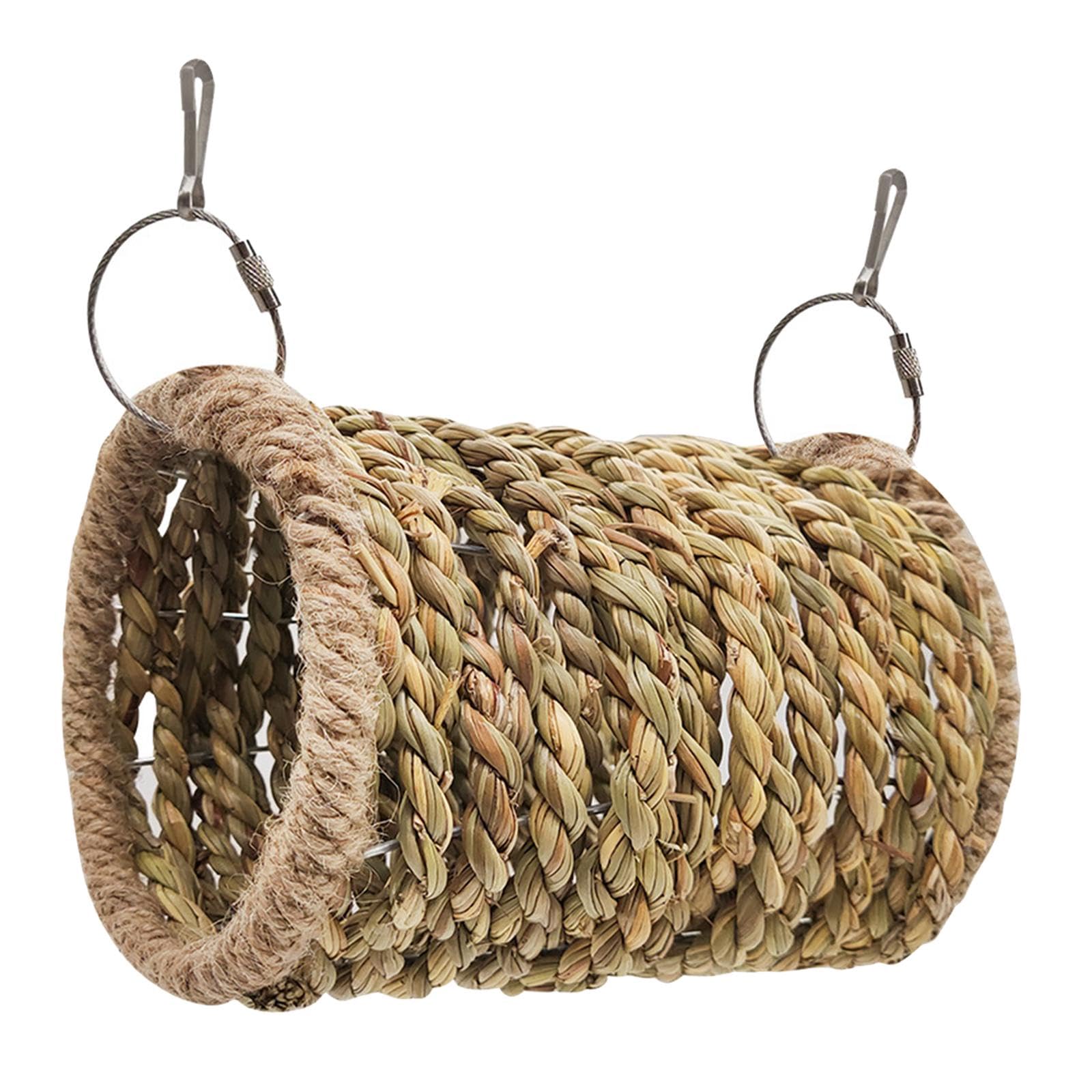 Bird Tunnel Birds Nest Outdoor Handmade Ornament Hand Woven Hanging Accessories Birds Hammock Hummingbird Outdoor for Garden Backyard