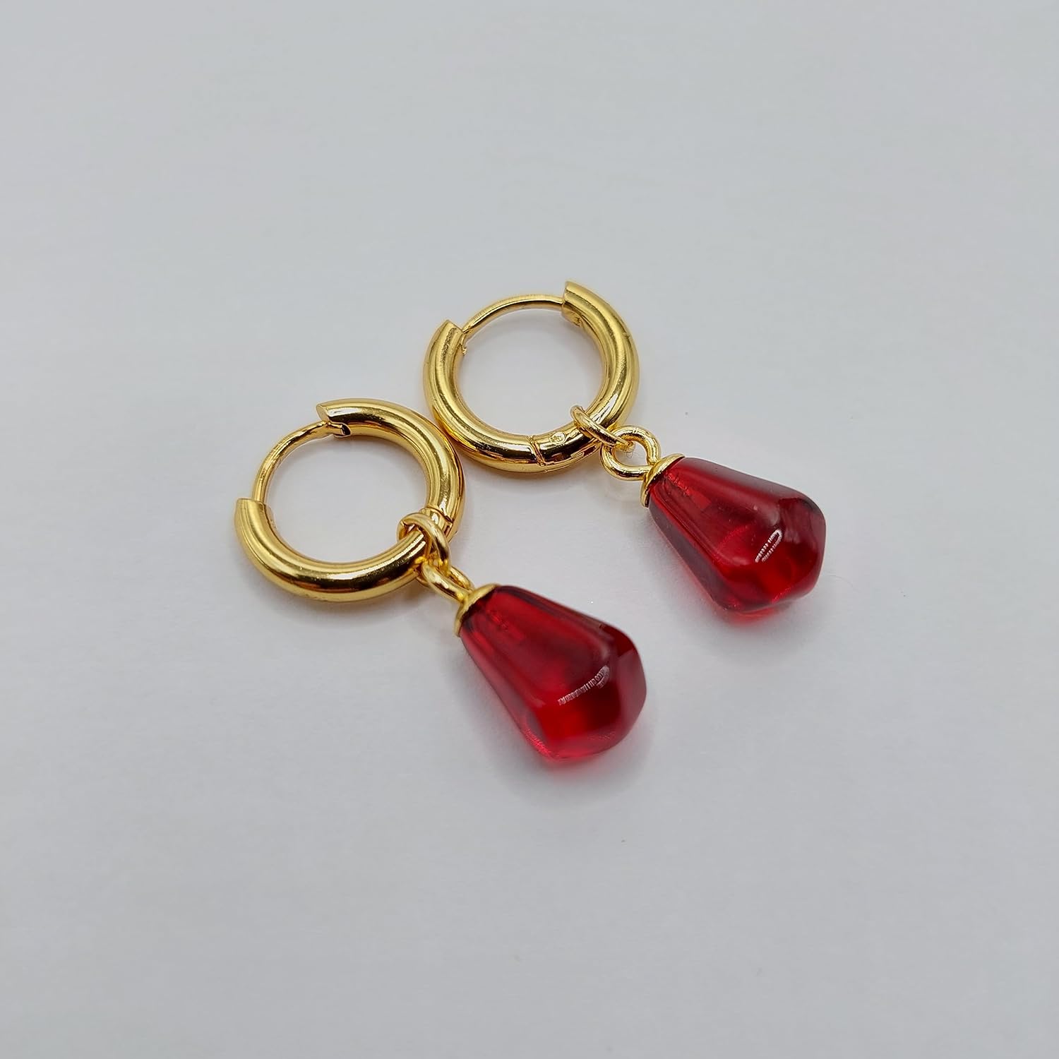 Pomegranate Seeds Hoop Earrings
