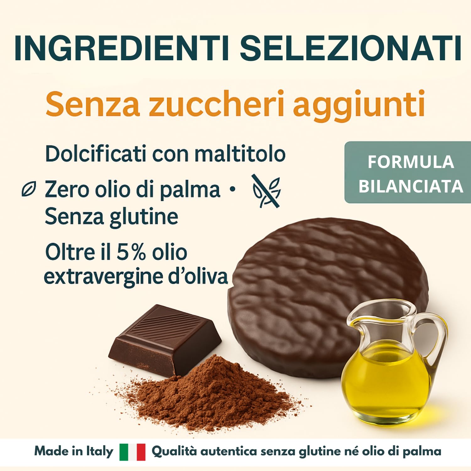 DIMAGREAT 27 Biscotti Proteici Gusto Cacao e Cioccolato Fondente, Made in Italy - Ricchi di Proteine e Poveri di Carboidrati, Forte Dimagrante - Dieta Chetogenica e Senza Glutine