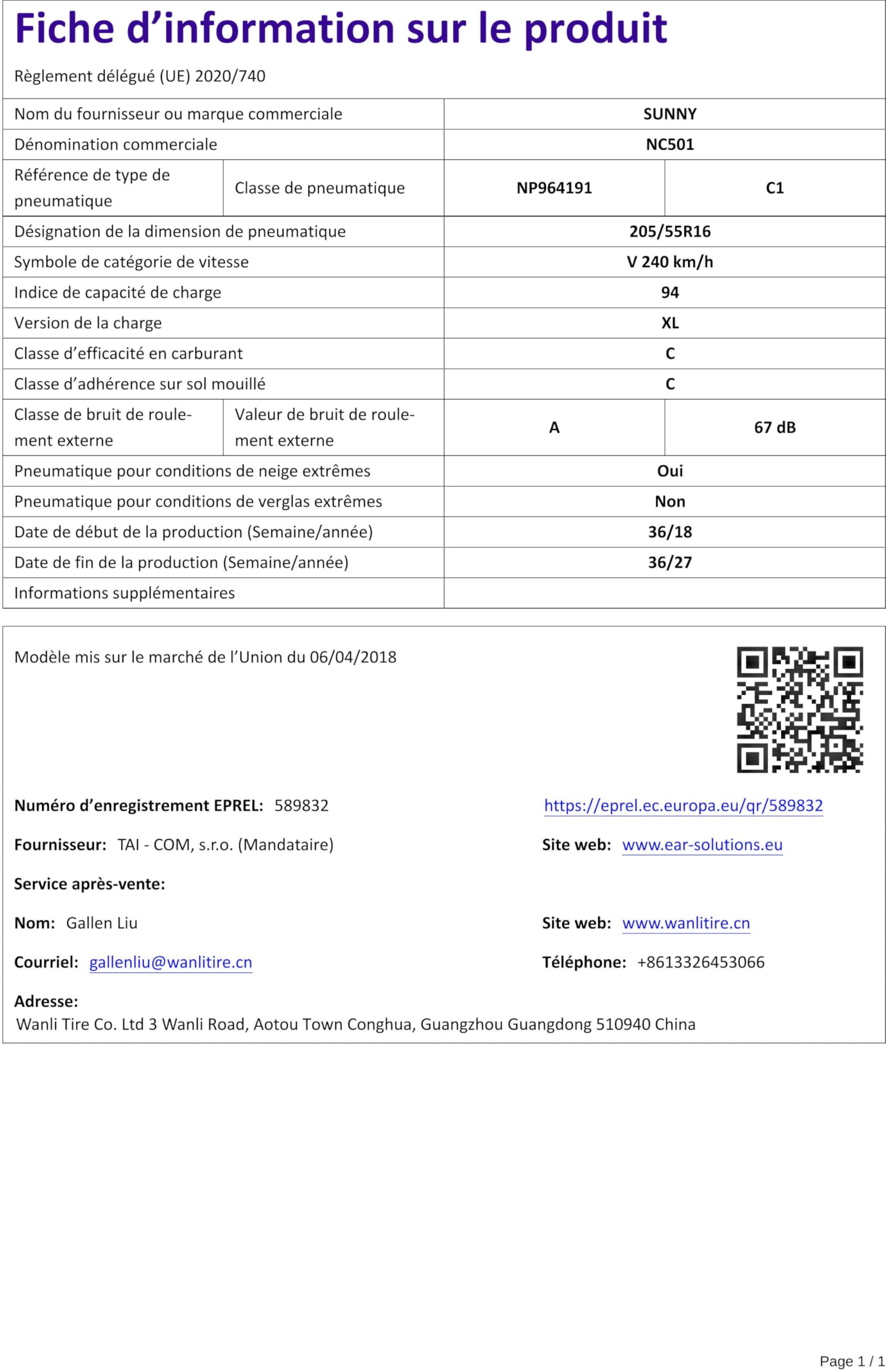 SUNNY 205/55 R16 94V 4 Stagioni XL Auto