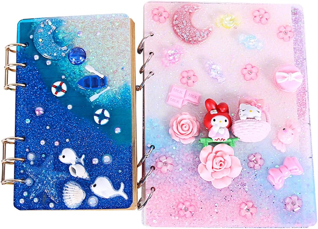 3 Pcs/Set Notebook Resin Casting Molds, A5 A6 A7 Notebook Silicone Mold with Resin Epoxy, DIY Craft Making,Semi-Transparent Mould