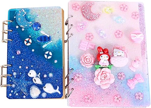 Miniatura 3 de Juego de 3 moldes de fundición de resina para cuadernos, A5 A6 A7, molde de silicona para cuaderno con resina epoxi, fabricación de manualidades,