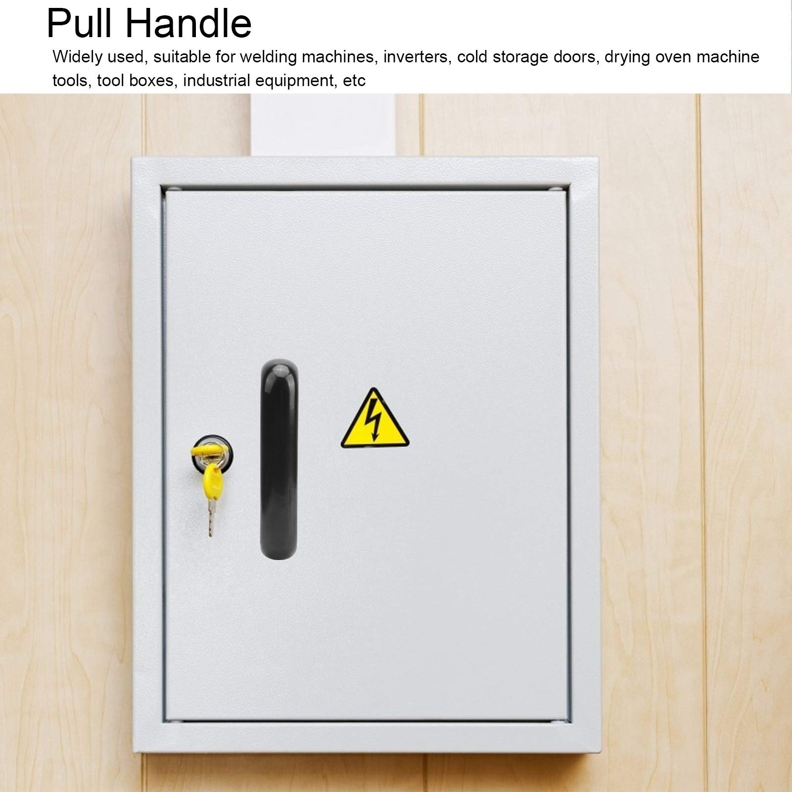 Agatige 2Pcs Industrial Machine Pull, U Shape Insulation Pull, 120mm Hole Centers Pulls, M8 Thread for Welding Machines, Inverters