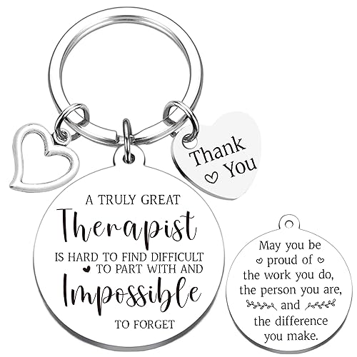 Therapist Gifts Keychain for Women Men - Thank You Gift