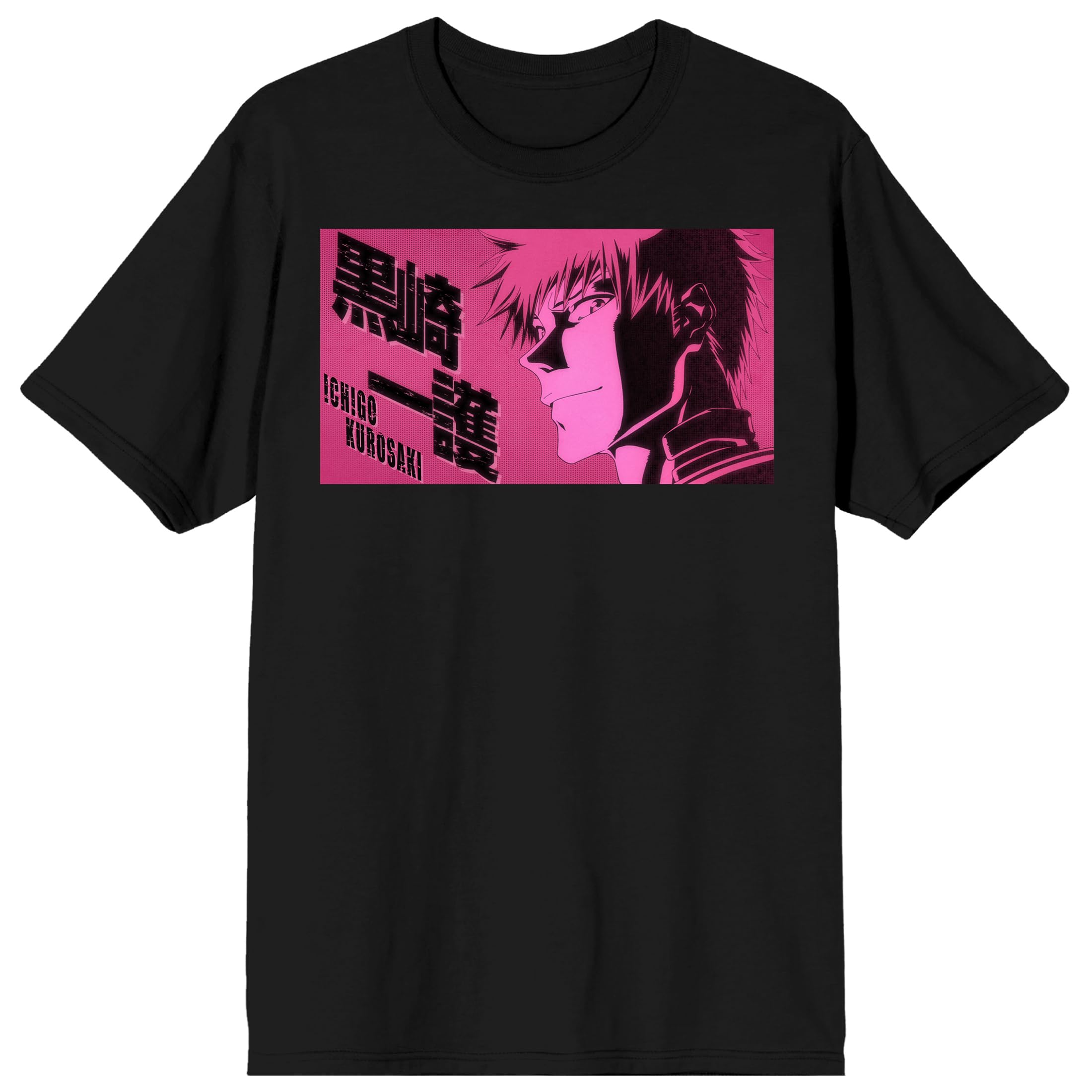 Bleach: 1000 Year Blood War Posterized Ichigo Kurosaki Adult Black Short Sleeve Tee-4XL