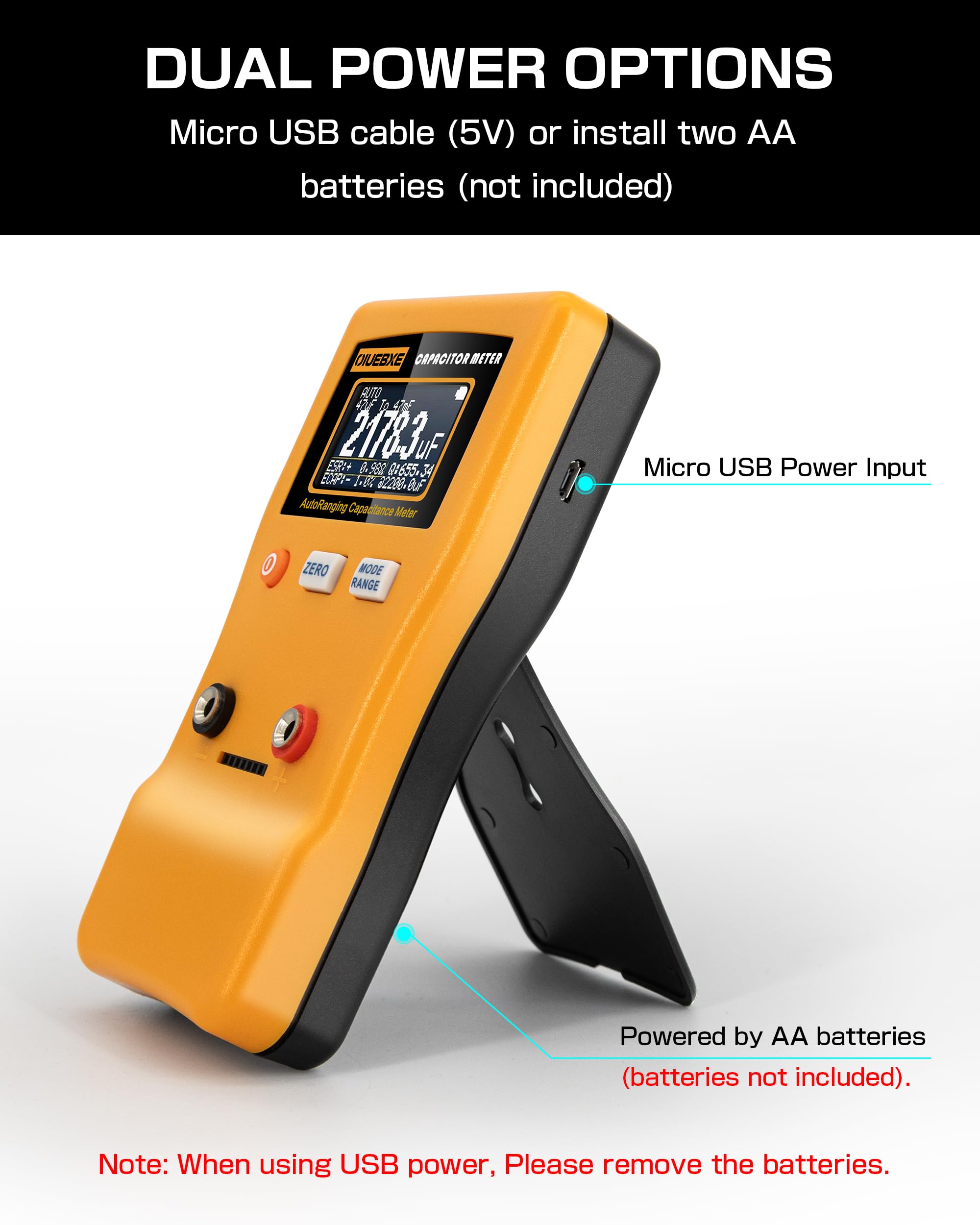 CapMaster 470F Capacitor Tester, 0.01pF–470F Wide-Range Capacitance Meter — Amazon image 3