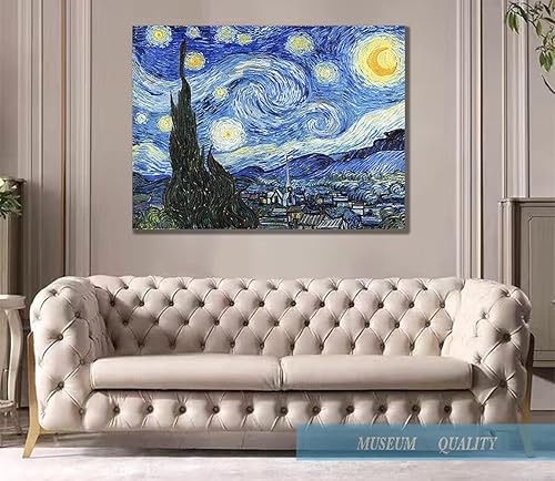 Miniatura 3 de Eliteart -- Noche estrellada de Vincent Van Gogh Pintura al óleo Reproducción Giclée Arte de pared