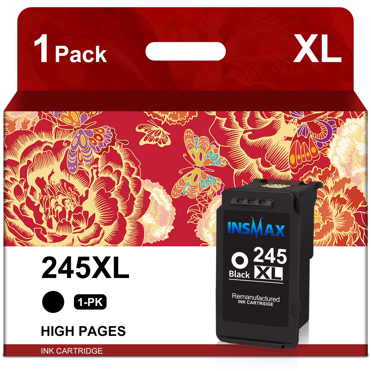 PG-245XL Black Ink Cartridges High Yield Replacement for Canon 245 245XL PG-245XL Ink Cartridges for PIXMA MX490 TS3322 TS3122 TS3300 TS3100 TS3320