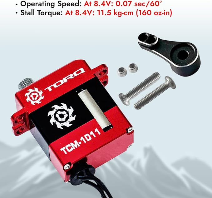 Servo TORQ Full CNC Metal Gear Coreless para RC 1/18 miniatura 7