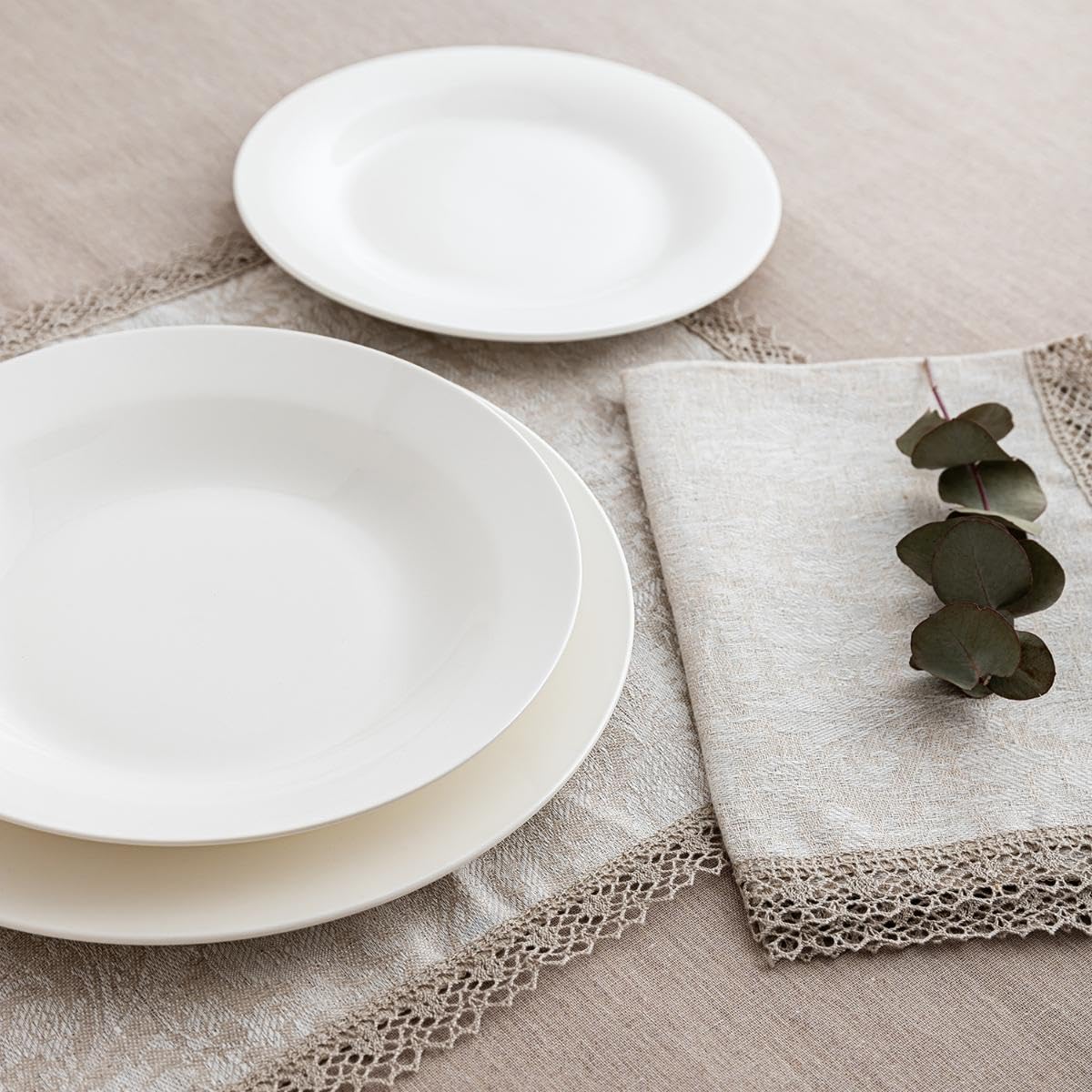 Bidasoa LIS - Vajilla de Porcelana blanca 18 Piezas