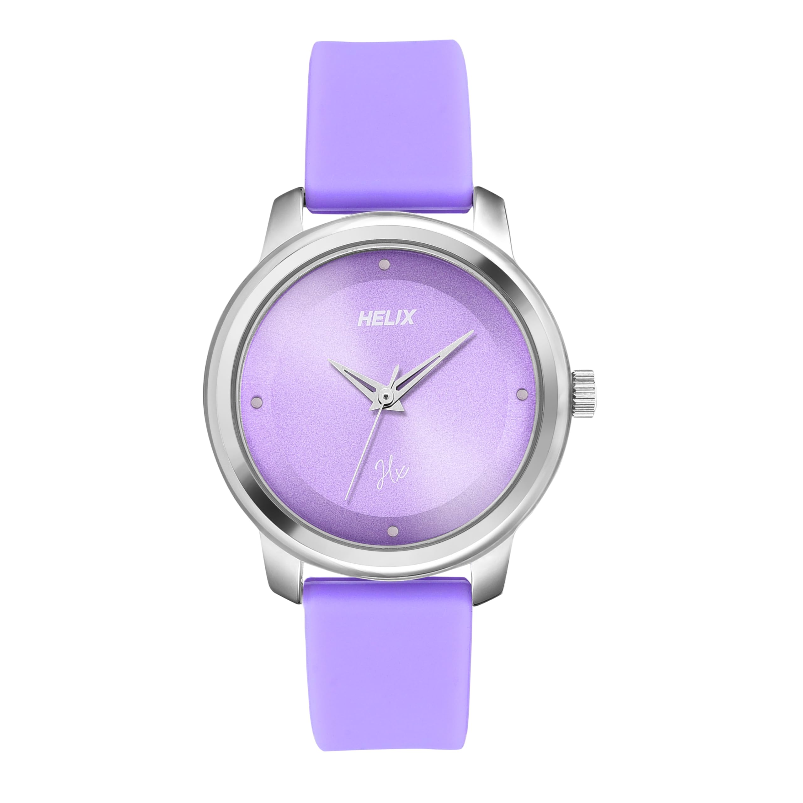 by Timex Analog Watch for Women with Purple Round Dial & Purple Silicone Strap Band Water Resistant Women's Wrist Watches - TW048HL15-image-6