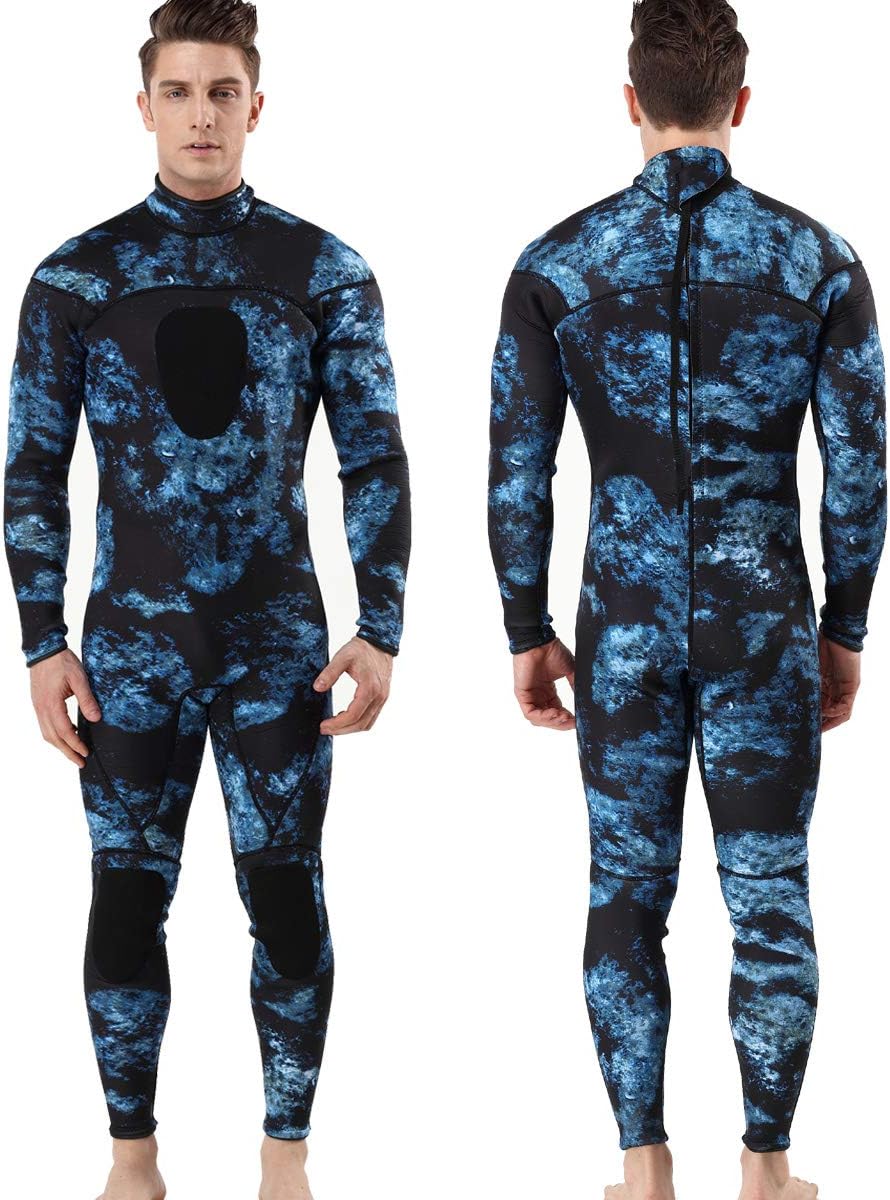 MYLEDI Unisex Neoprene 3mm Scuba Diving Suit One Piece Mens Camo Full Body Spearfishing Wetsuit
