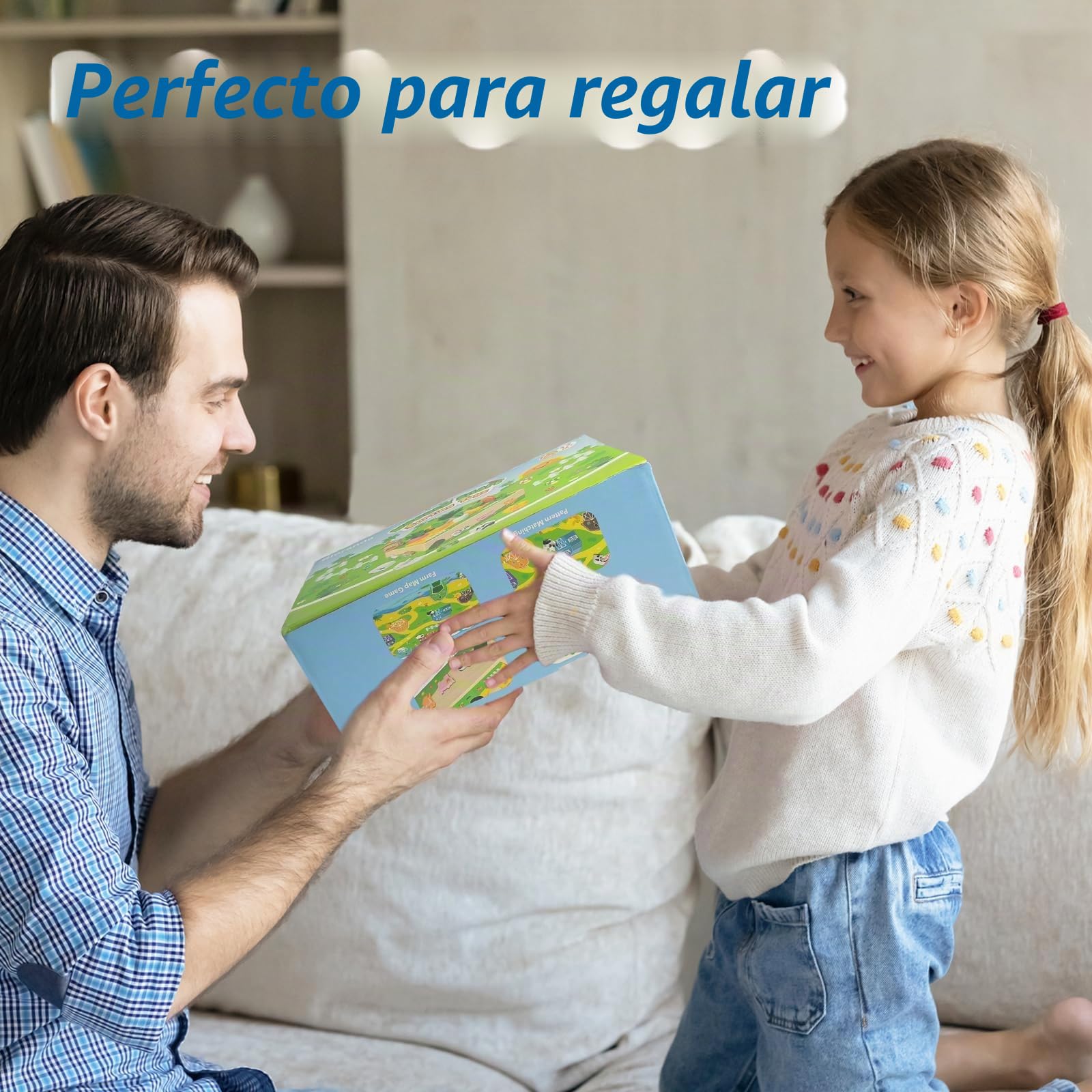Montessori Juguete de madera para niños de 1, 2 y 3 años, juego de granja con animales y verduras, regalo para niñas y niños