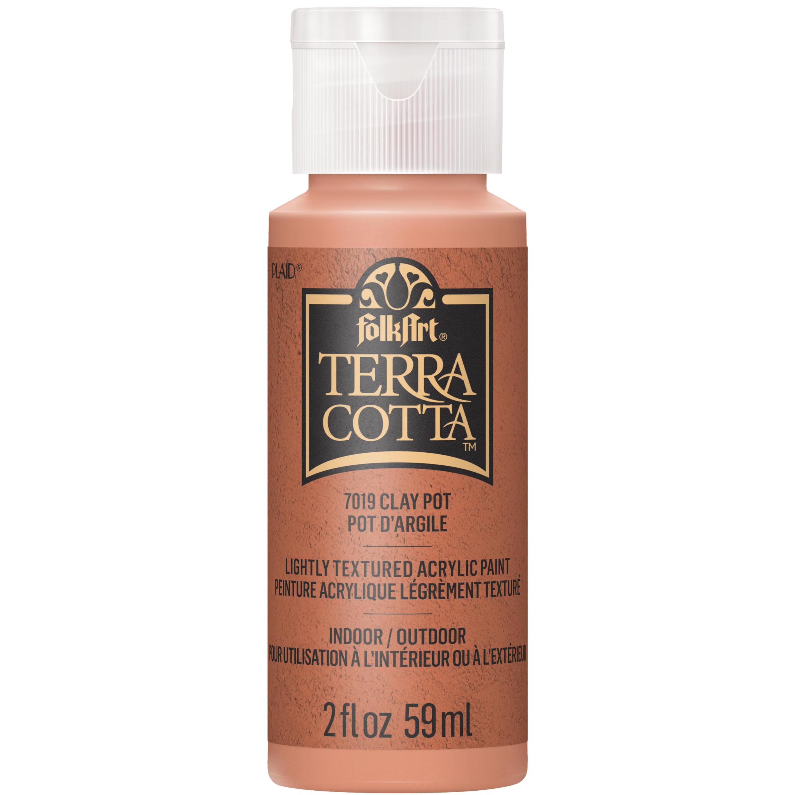 FolkArt, Clay Pot Assorted Acrylic 2 fl oz / 59ml Terra Cotta Paint For Easy To Apply DIY Crafts, Art Supplies With A Textured Finish, 7019