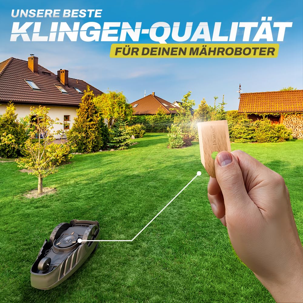 Langlebige Mähroboter Messer inkl. Schrauben I Verbesserte Messer kompatibel mit Rasenrobotern von Husqvarna Automower, Gardena, Yard Force I 30 Ersatzmesser Klingen