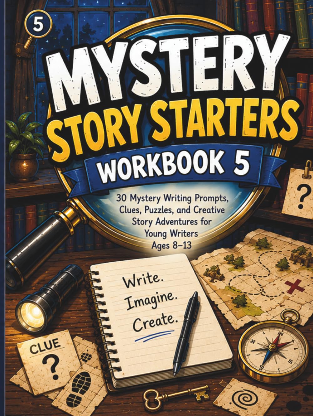 Mystery Story Starters for Kids: Write • Imagine • Create A Fun Creative Writing Workbook Filled with Mystery Prompts, Detective Challenges, Story Starters, and Writing Activities for Kids Ages 8–13