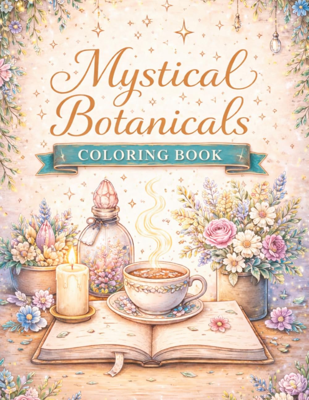 Mystical Botanicals Coloring Book: Enchanted Flowers, Apothecary Herbs & Magical Garden Designs for Relaxation