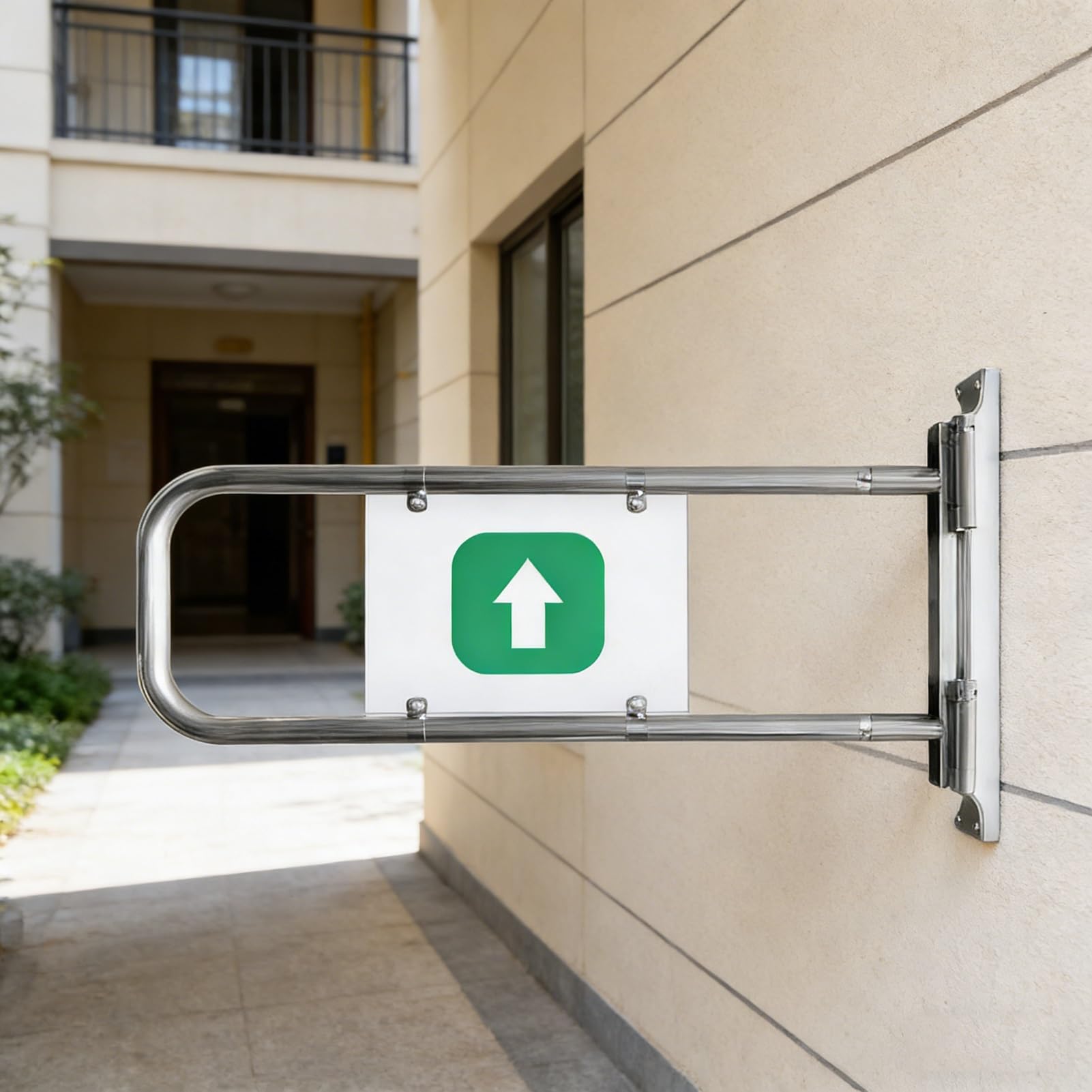 Puerta de seguridad de entrada de acero inoxidable con resorte, puerta de acceso peatonal de 1 vía, puerta batiente de supermercado, barrera de mostrador, 55 cm