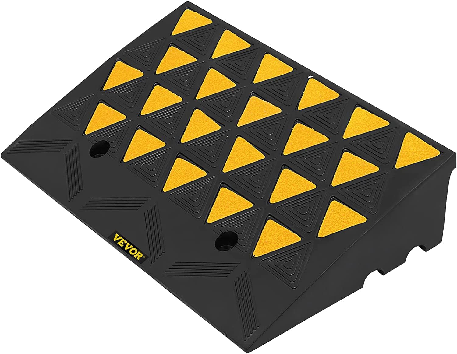 VEVOR Rubber Curb Ramp, 6" Rise Height Sidewalk Curb Ramp, 5T Heavy