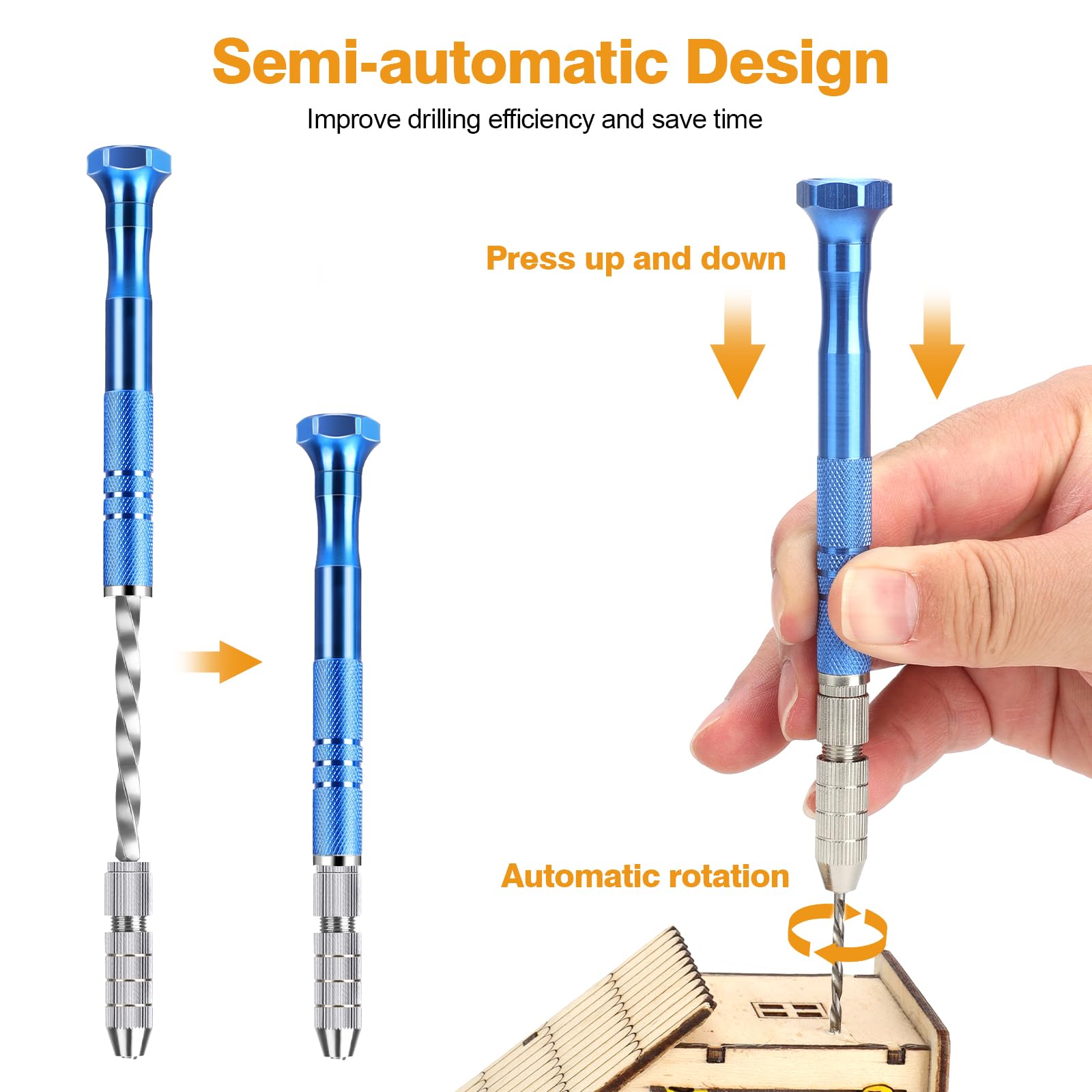 Mini Pin Vise Drill Set - 28 Bits for Jewelry & DIY -3