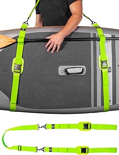 Gradient Fitness Kayak/Paddle Board/Surfboard Shoulder Strap | Hands-Free SUP Carrying Strap Boards with Padded Shoulder Sling, Paddle Carrier & Metal Accessories