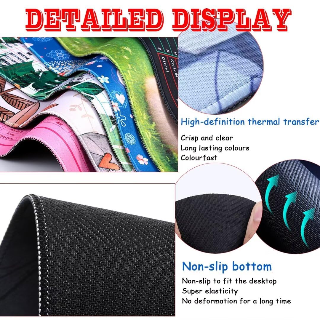 Alfombrilla Ratón Raton XXL Gaming, Mouse Pad Mousepad XXL, Alfombrilla Alfombra Escritorio Gaming, Almohadilla Tapete Raton, Protector Tapete Mesa Escritorio, Alfombrillas Lily 1200x600x4mm D809