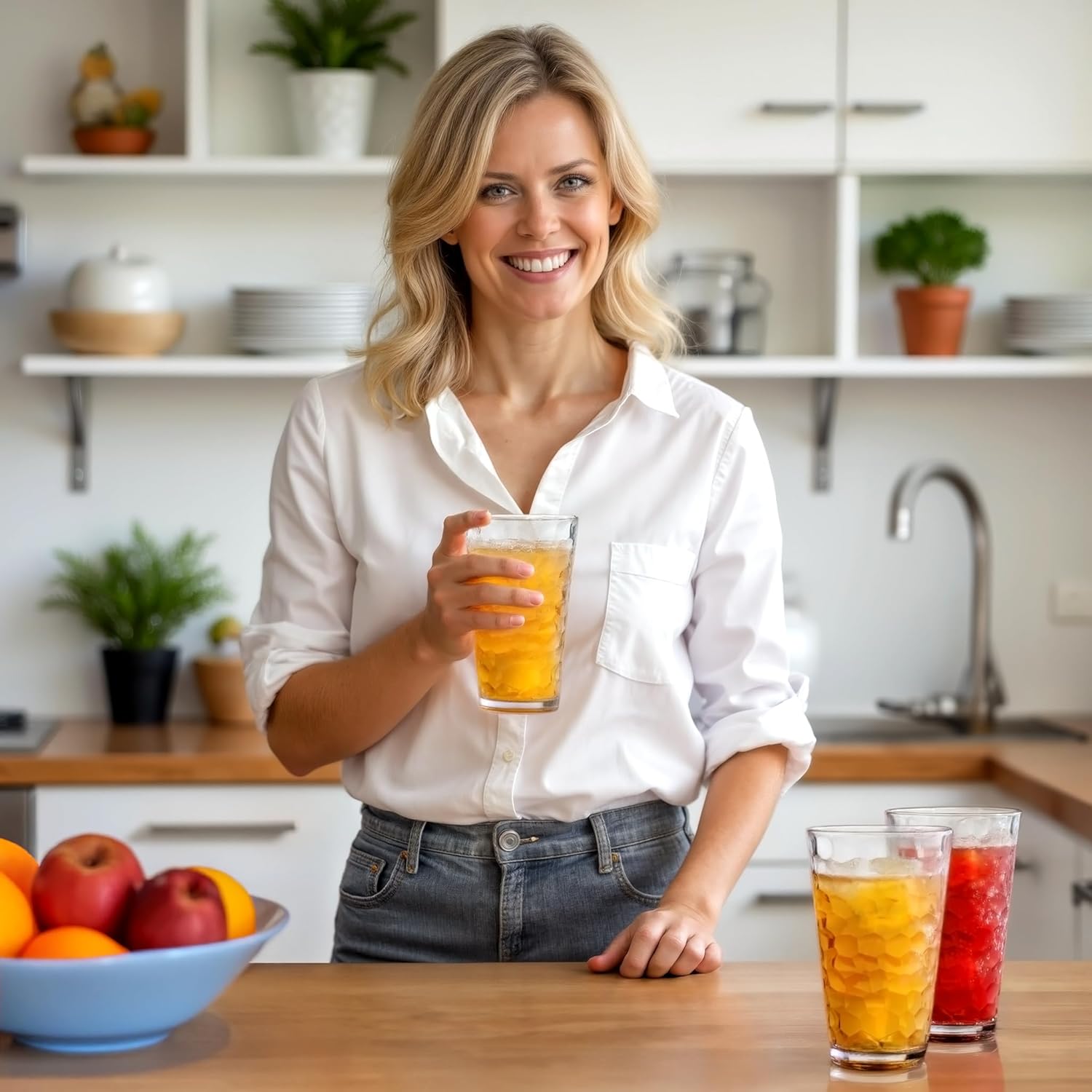 Hammered Plastic Drinking High Tumbler, Dishwasher-Safe Premium Quality Glasses, BPA-Free Reusable Outdoor Cups, 22 oz Set of 6 - Image 7