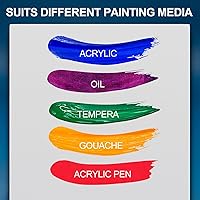 Vista 4 de Paneles de lienzo de 9 x 12 pulgadas, paquete de 12 unidades, 10 onzas, imprimados 100% algodón, lienzos en blanco para pintura, tableros de lienzo