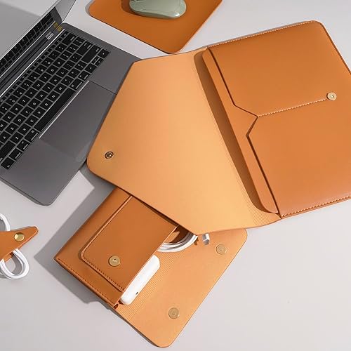 Miniatura 4 de Benfan Funda de piel sintética para laptop compatible con MacBook Pro A2779 A2442 de 14 pulgadas, MacBook Pro Air 13, Surface Laptop 5 generación