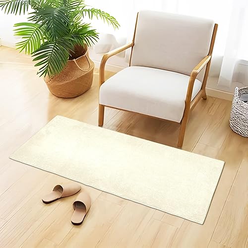 Miniatura 4 de Joisal Cornsilk - Tapetes de baño de felpa para baño, absorbentes, antideslizantes, parte trasera de goma, lavables a máquina, 39 x 20 pulgadas