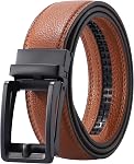 Ratchet Dress Belt for Men - Adjustable Comfort Click Belts for Jeans with Slide Buckle