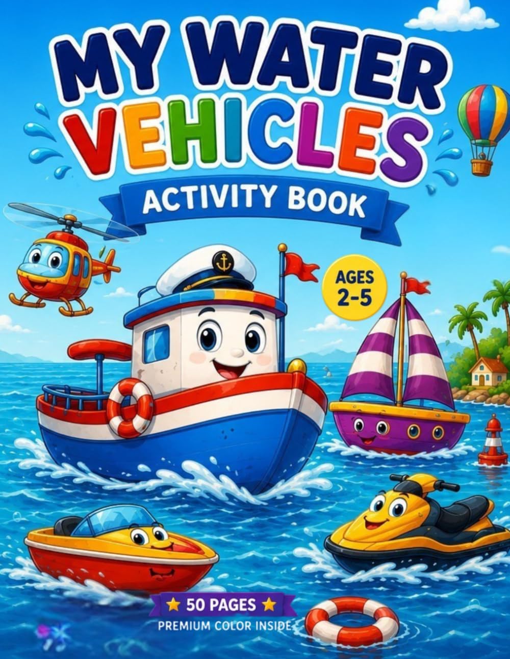 MY WATER VEHICLES: ACTIVITY BOOK FOR KIDS AGES 2-5 (My First Learning Books)