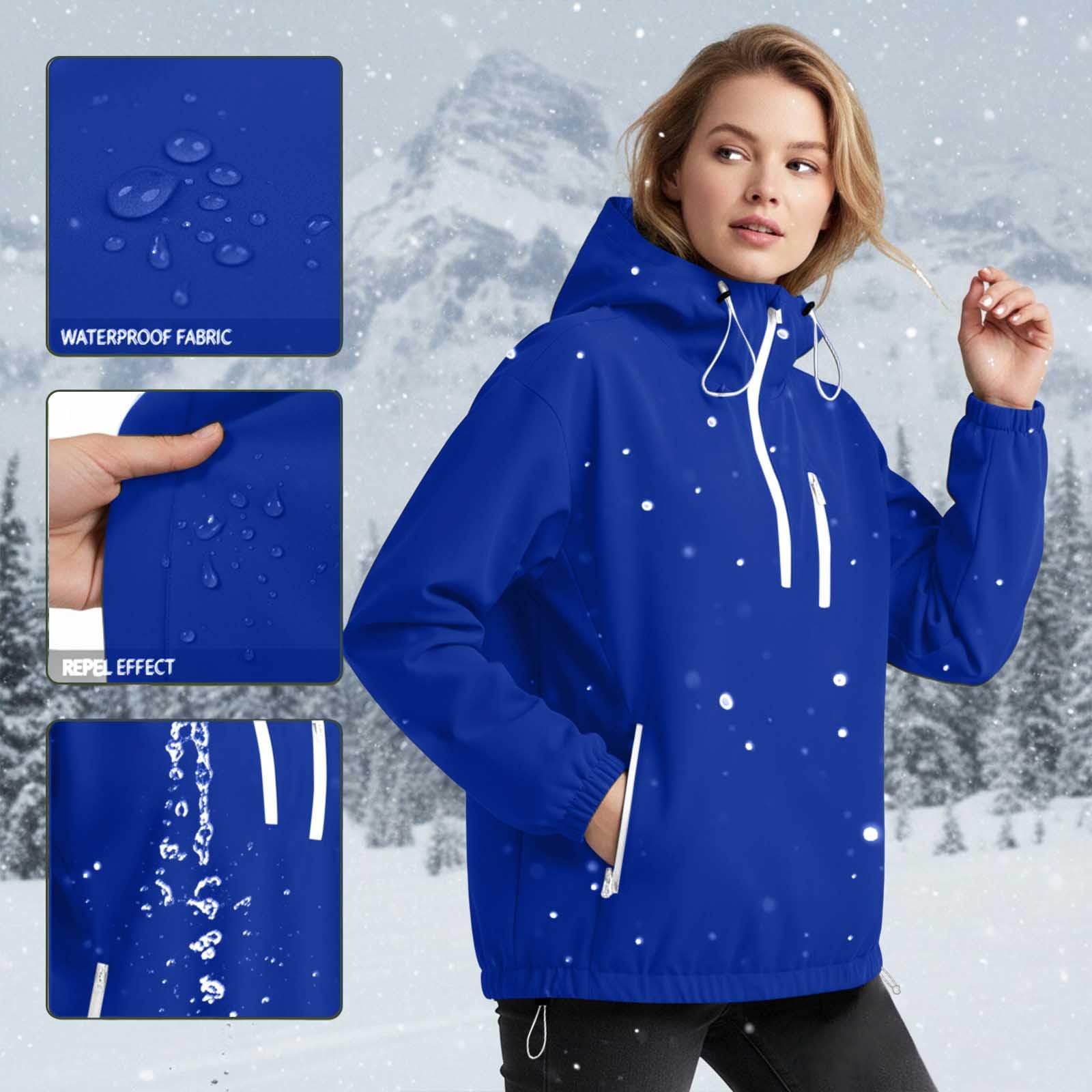AACH Damen Regenjacke Wasserdicht Leicht Funktionsjacke mit Kapuze Hoodie | Fahrradjacke Damen, Laufen Windjacke, Atmungsaktive Kapuzenpullover, Einfarbig Softshelljacke, mit Taschen Outdoorjacke