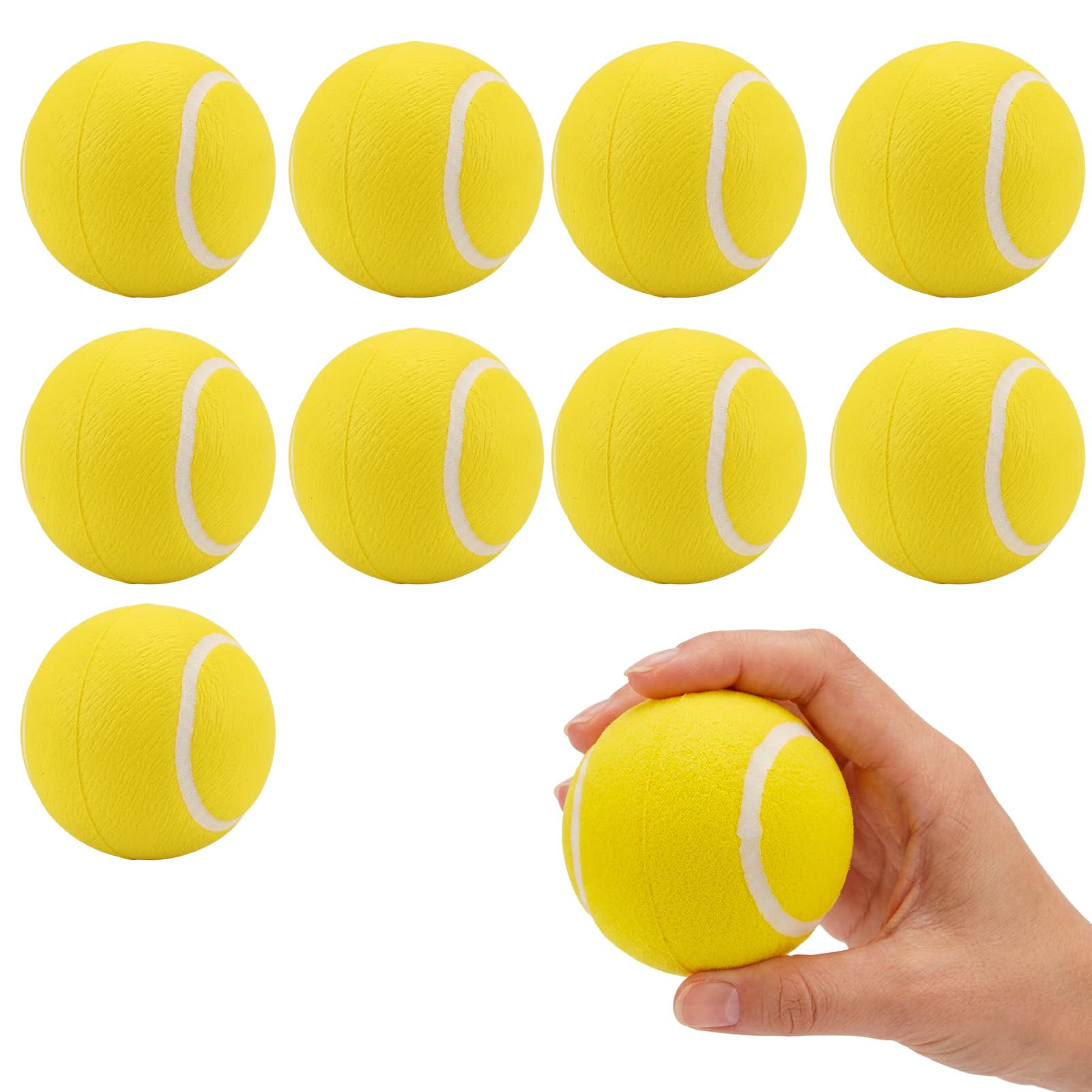 9Pcs Foam Balls, Soft Balls for Indoor Play and Coordination Development, Tennis Balls, for Stress Relief and Pet Training, Foam Tennis Balls for Recreational Activities