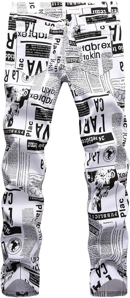 Men Ripped Jeans Fashion Slim Fit Traight Distressed Design Skinny Stretch Comfort Flex Waist Denim Pants - Image 2