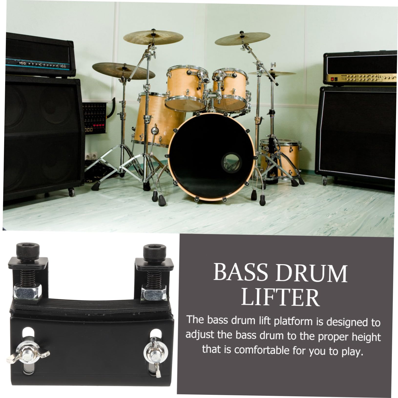 Bassdrum Plattformheber für Schlagzeug aus Metall, Weihnachten Event