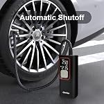 Tire Inflator Portable Air Compressor, 3X Faster 25000mAh 160 PSI Air Pump for Car Tires- Cordless, with Pressure Gauge, LED Light & Digital Display, for Car, Pickup, Truck, Motor, E-Bike and Bicycle