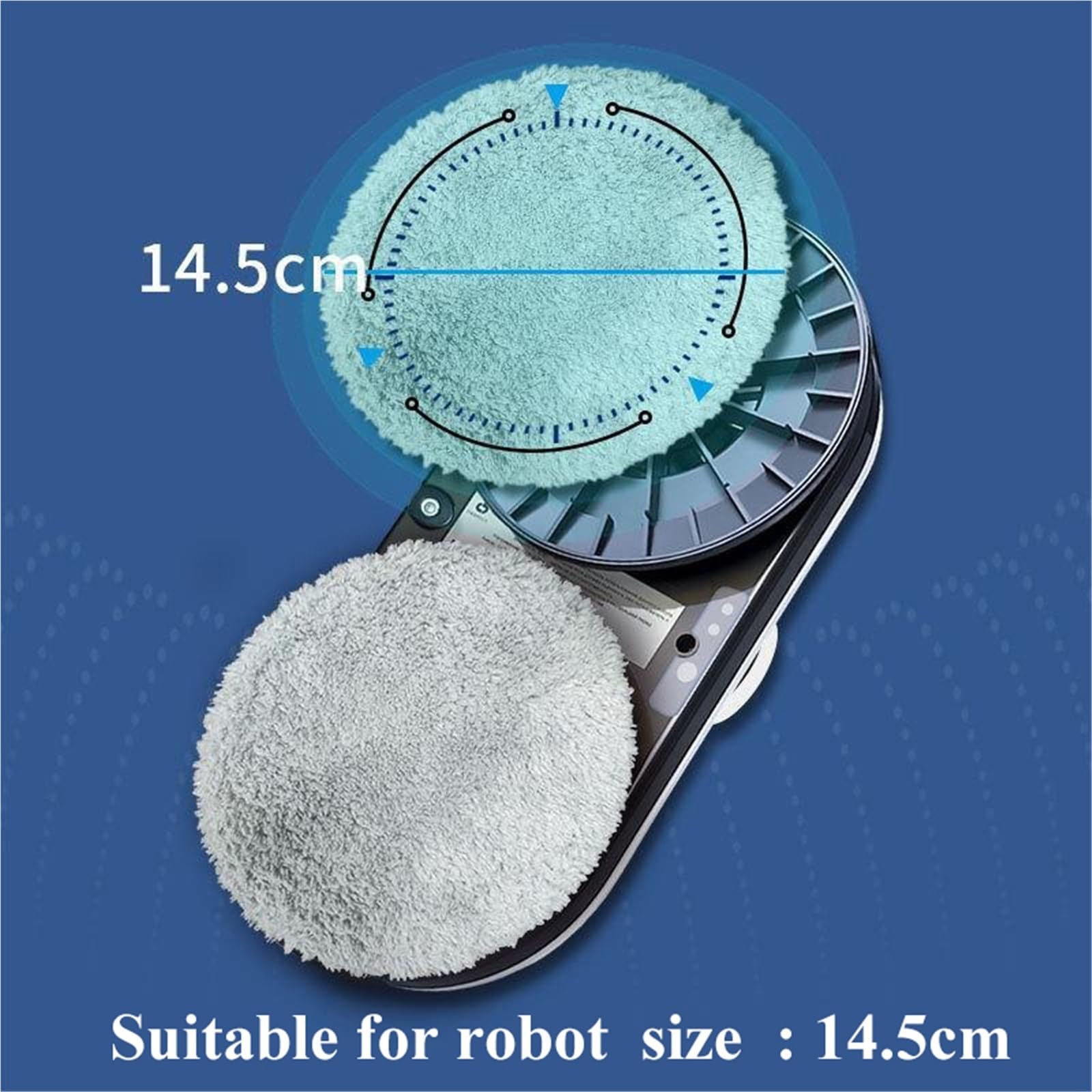 Paño De Fregona For Limpieza De Vidrio De Microfibra, Trapo De Limpieza De 2 Lados For Limpiador De Ventanas Redondo Universal, Paños De Fregona De Toalla Al Vacío(18pcs)
