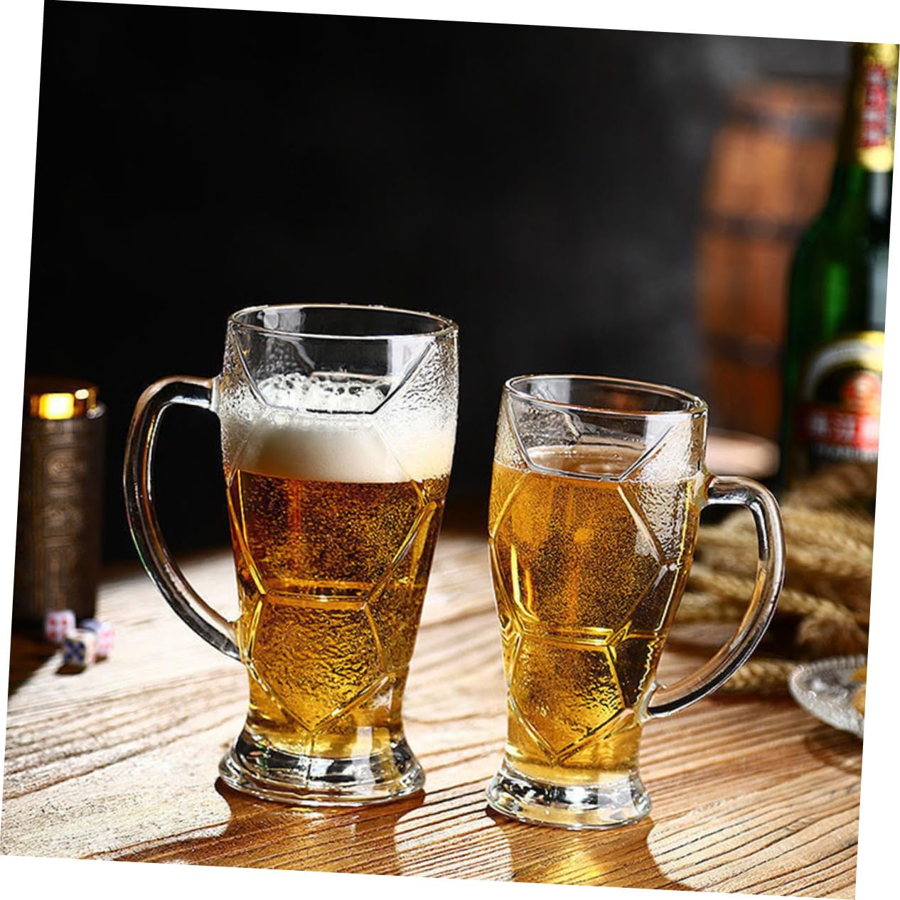 Boccale Da Birra Trasparente Manico Per Eventi Sportivi e Feste Per Degustazione Di Birra e Bevande Alcoliche
