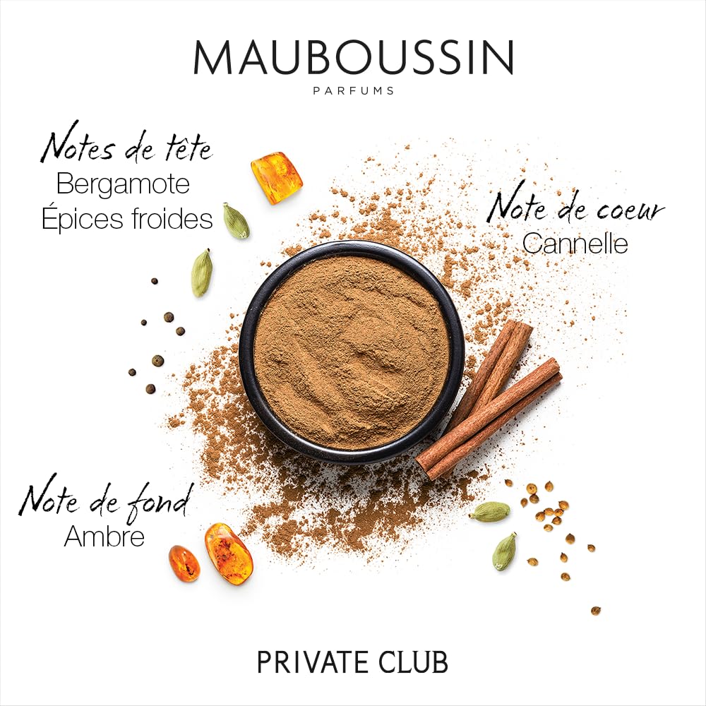 Mauboussin - Coffret Private Club : Eau de Parfum 100ml, Gel Douche 90ml & Travel Spray 20ml