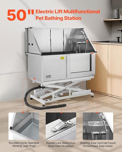 Foto 2 de 8 de VEVOR Estación de Lavado de Perros con Elevación Eléctrica