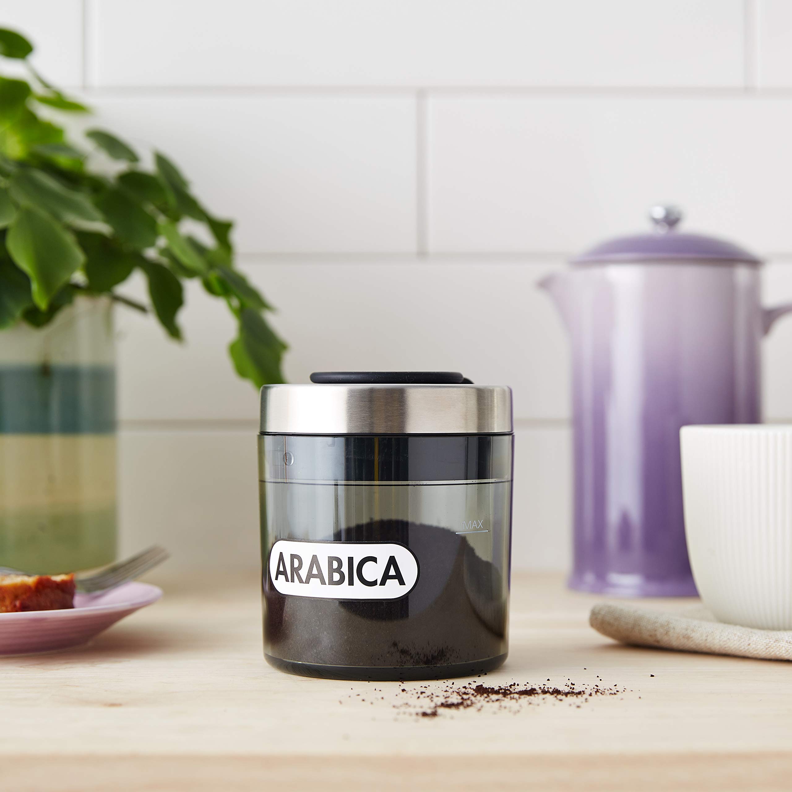 De'Longhi Dedica Canister, Contenitore per Conservare Caffè, Accessori Caffè per Caffè Macinato, Ideale per Macinacaffè Dedica, Capacità 170 g, DLSC305