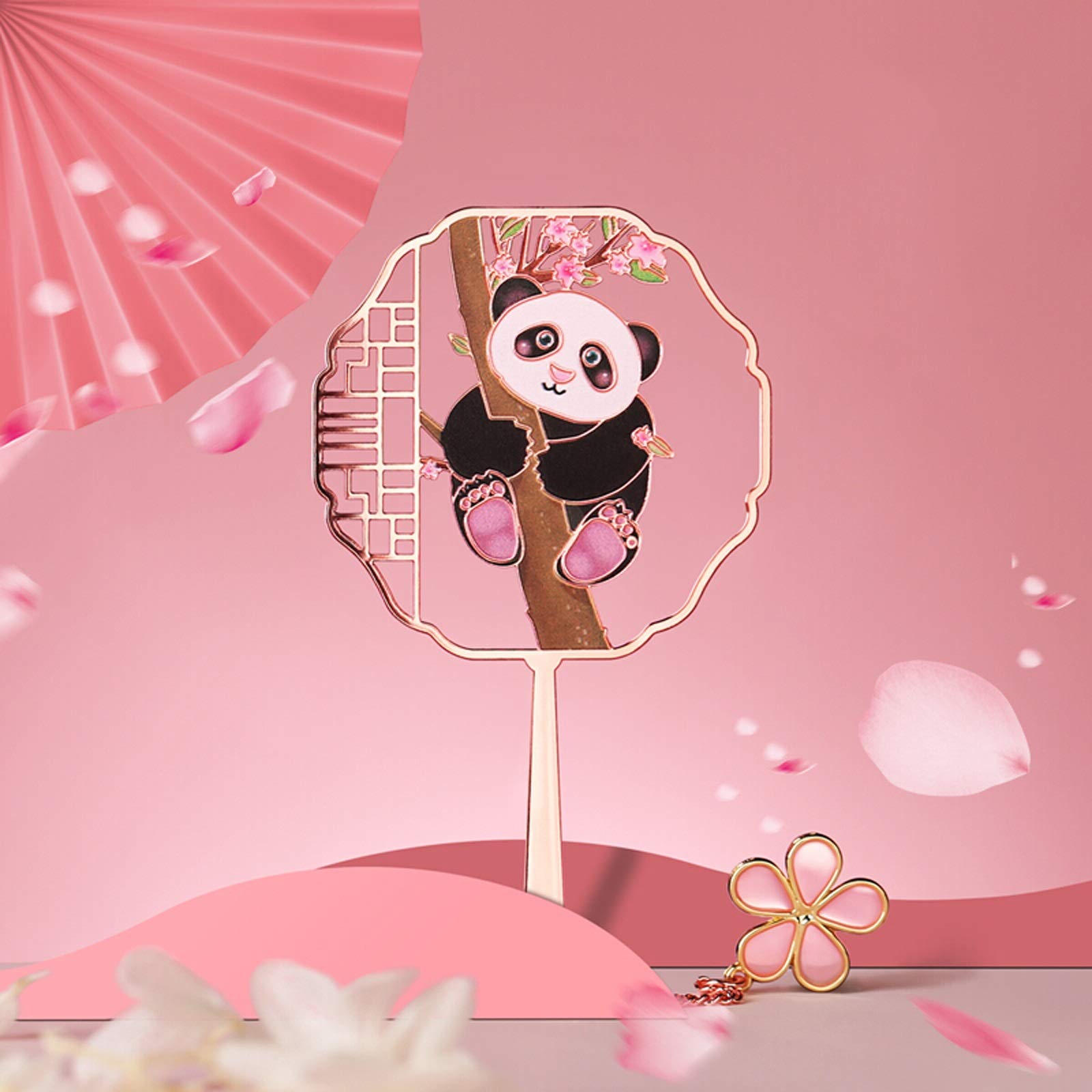 Lesezeichen Metall-Panda-Lesezeichen schöne Retro-Messing-Lesezeichen mit Anhänger und Quasten-Buchmarkierungen Leserinnen und Kinder Buch Markierungen (Color : A)