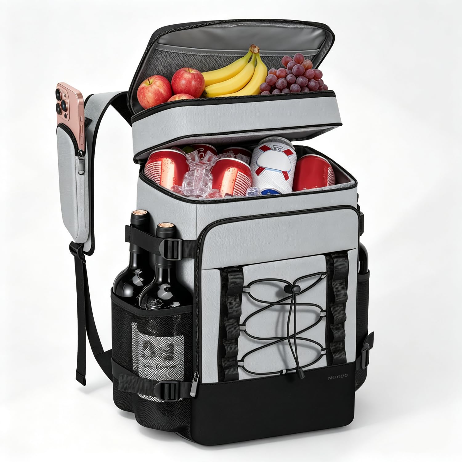 Isolierte KüHltasche 35L 33 Dosen, Isolierter KüHlrucksack – Tragbare, Auslaufsichere KüHltasche Mit Zwei FäChern FüR Strand, Reisen, Picknicks, Wandern, Grillen Und Camping